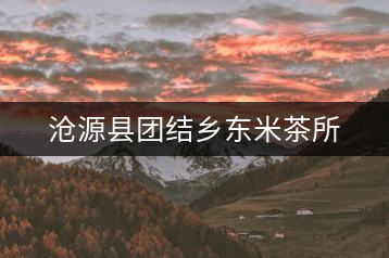 滄源縣團結(jié)鄉(xiāng)東米茶所