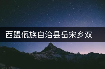 西盟佤族自治縣岳宋鄉(xiāng)雙扶茶廠
