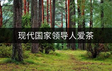 現(xiàn)代國(guó)家領(lǐng)導(dǎo)人愛(ài)茶