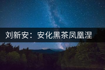 劉新安：安化黑茶鳳凰涅槃的推手