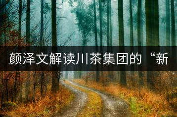顏澤文解讀川茶集團(tuán)的“新常態(tài)”