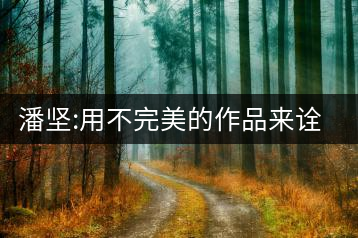 潘堅(jiān):用不完美的作品來詮釋完美