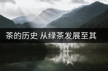 茶的歷史 從綠茶發(fā)展至其它茶類