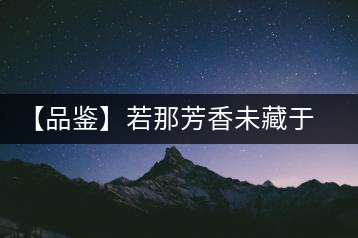 【品鑒】若那芳香未藏于樟野，怎會(huì)這般獨(dú)具韻味？