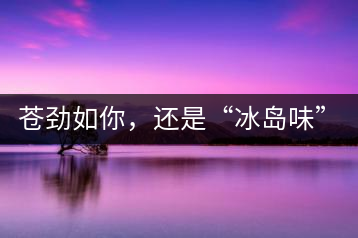 蒼勁如你，還是“冰島味”嗎？