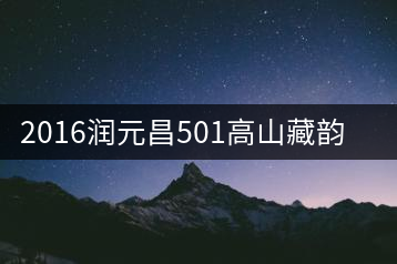 2016潤(rùn)元昌501高山藏韻開湯品鑒