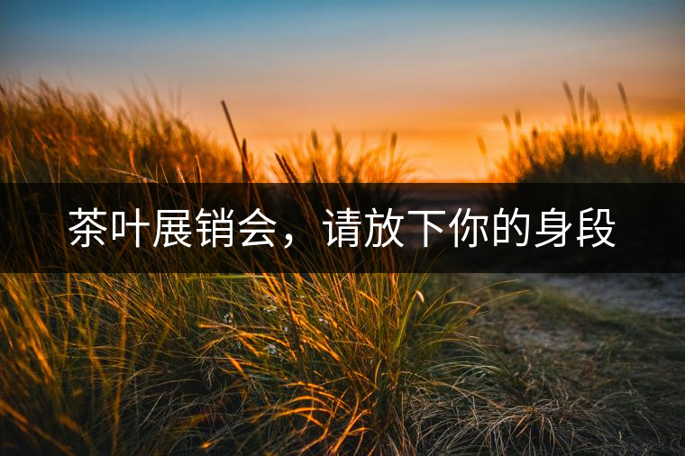 茶葉展銷會，請放下你的身段