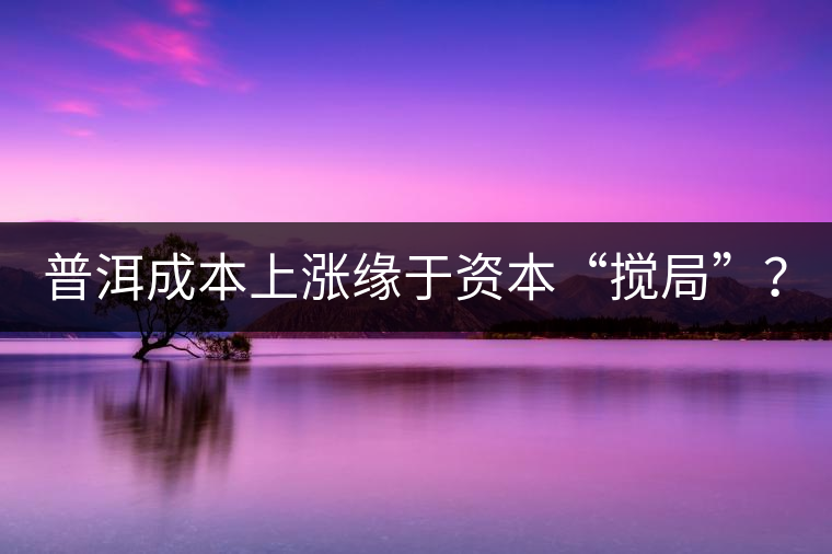 普洱成本上漲緣于資本“攪局”？