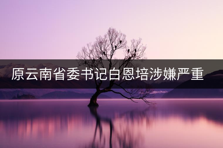 原云南省委書(shū)記白恩培涉嫌嚴(yán)重違紀(jì)違法被調(diào)查 或涉劉漢官商勾結(jié)案 原云南省委書(shū)記白恩培涉嫌嚴(yán)重違紀(jì)違法被調(diào)查 或涉劉漢官商勾結(jié)案
