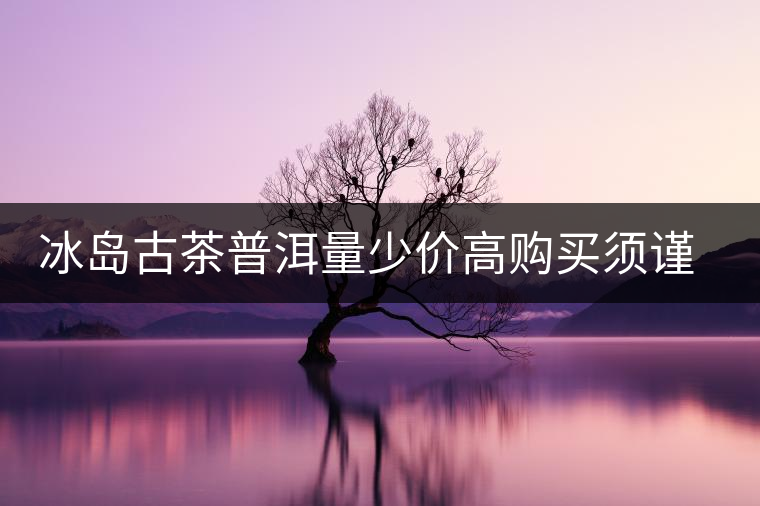 冰島古茶普洱量少價高購買須謹慎
