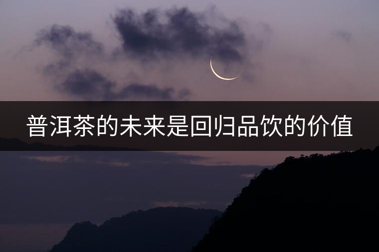 普洱茶的未來是回歸品飲的價值 普洱茶的未來是回歸品飲的價值