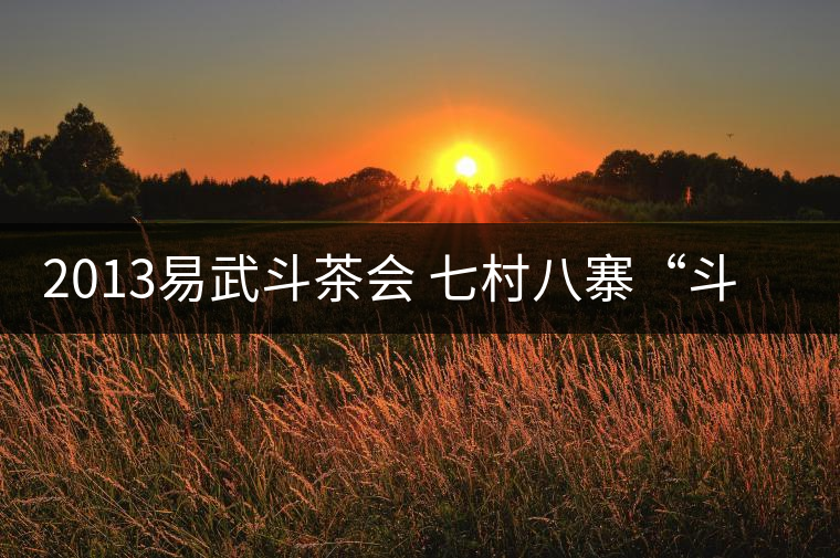 2013易武斗茶會(huì) 七村八寨“斗茶”爭(zhēng)第一