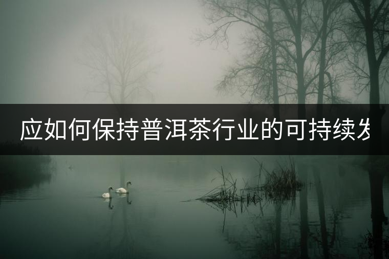 應(yīng)如何保持普洱茶行業(yè)的可持續(xù)發(fā)展？