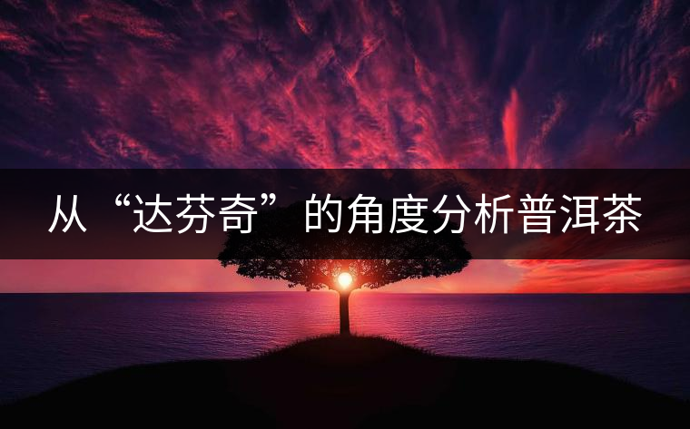 從“達芬奇”的角度分析普洱茶