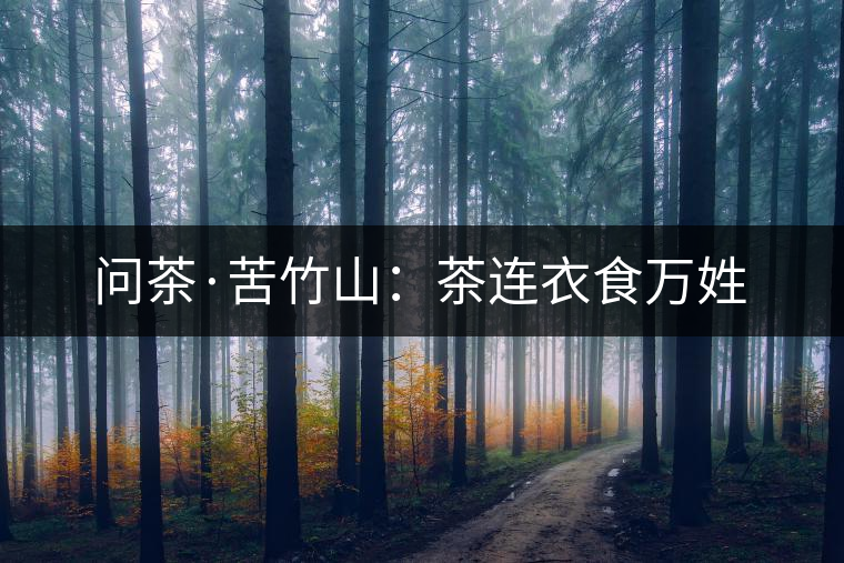 問茶·苦竹山：茶連衣食萬姓