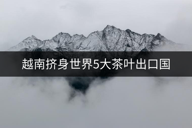越南擠身世界5大茶葉出口國
