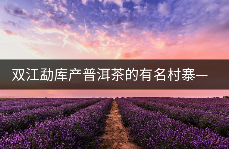 雙江勐庫(kù)產(chǎn)普洱茶的有名村寨——冰島村
