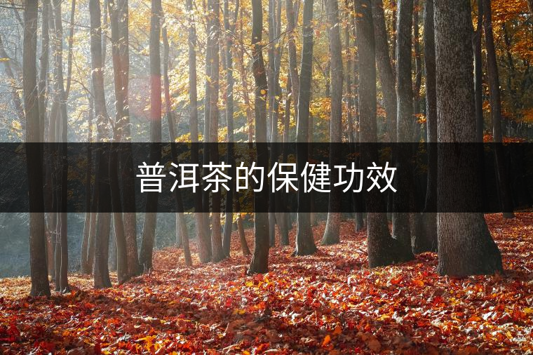 普洱茶的保健功效