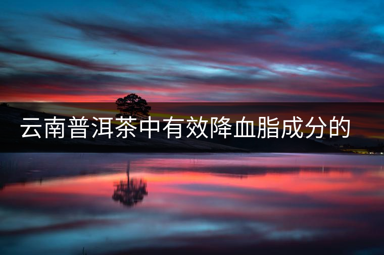 云南普洱茶中有效降血脂成分的檢測與評價(jià)