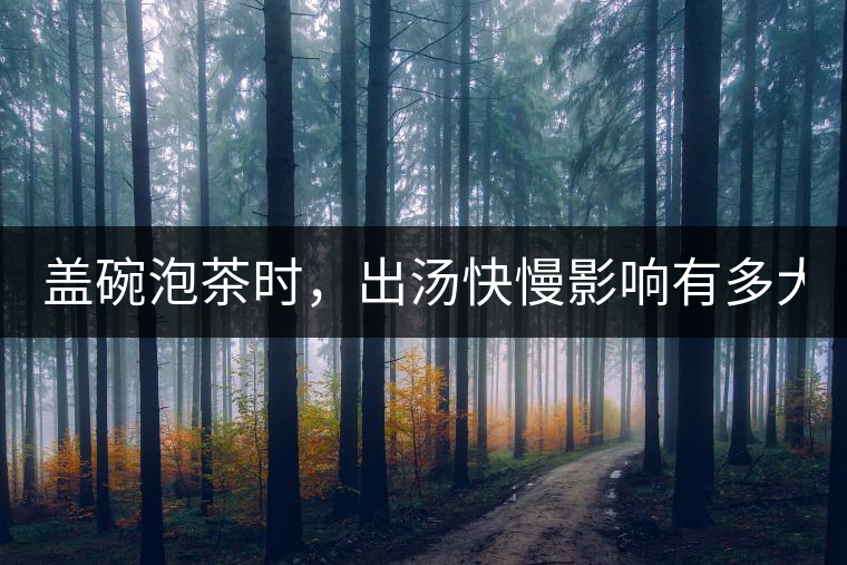 蓋碗泡茶時(shí)，出湯快慢影響有多大？