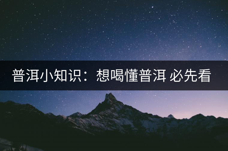 普洱小知識：想喝懂普洱 必先看懂葉底