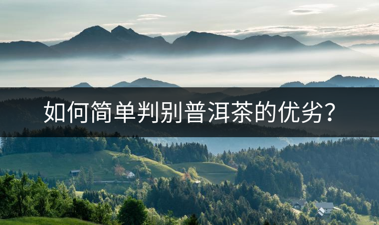 如何簡單判別普洱茶的優(yōu)劣？