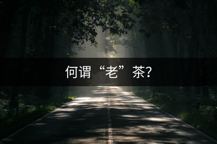 何謂“老”茶？