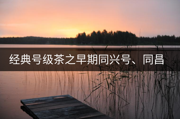 經(jīng)典號(hào)級(jí)茶之早期同興號(hào)、同昌黃記老圓茶