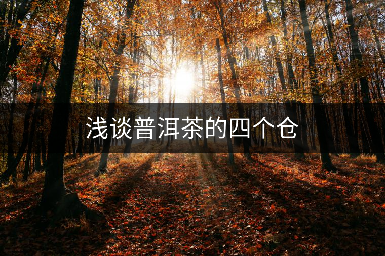 淺談普洱茶的四個倉