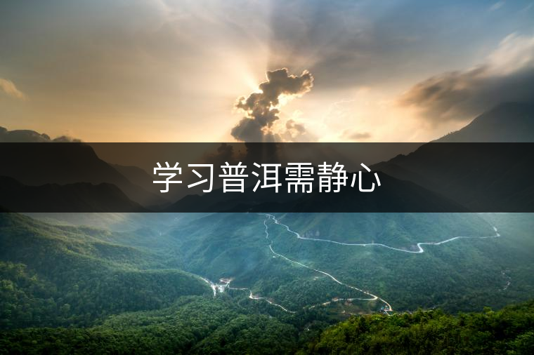學(xué)習(xí)普洱需靜心
