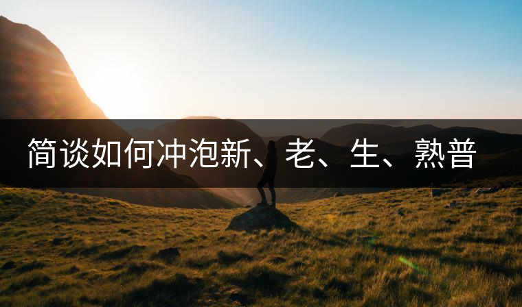 簡談如何沖泡新、老、生、熟普洱茶？