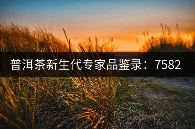 普洱茶新生代專家品鑒錄:7582青餅 普洱茶新生代專家品鑒錄:7582青餅