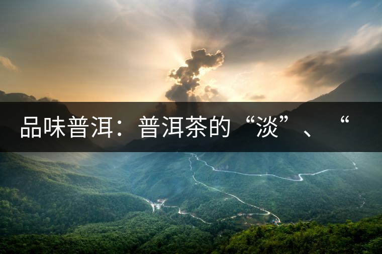 品味普洱：普洱茶的“淡”、“薄”、“濃”、“厚”之間