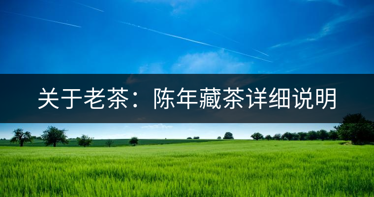 關于老茶:陳年藏茶詳細說明 關于老茶:陳年藏茶詳細說明