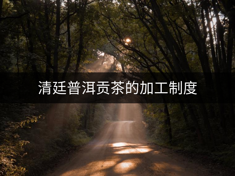 清廷普洱貢茶的加工制度