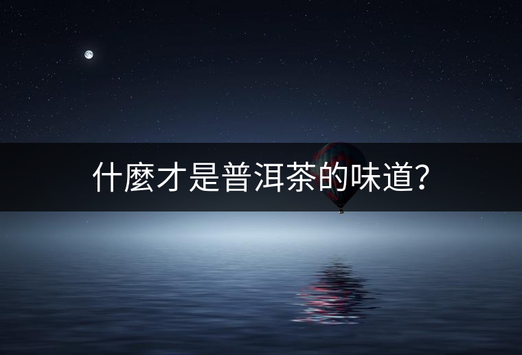 什麼才是普洱茶的味道？
