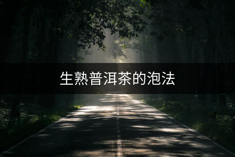 生熟普洱茶的泡法