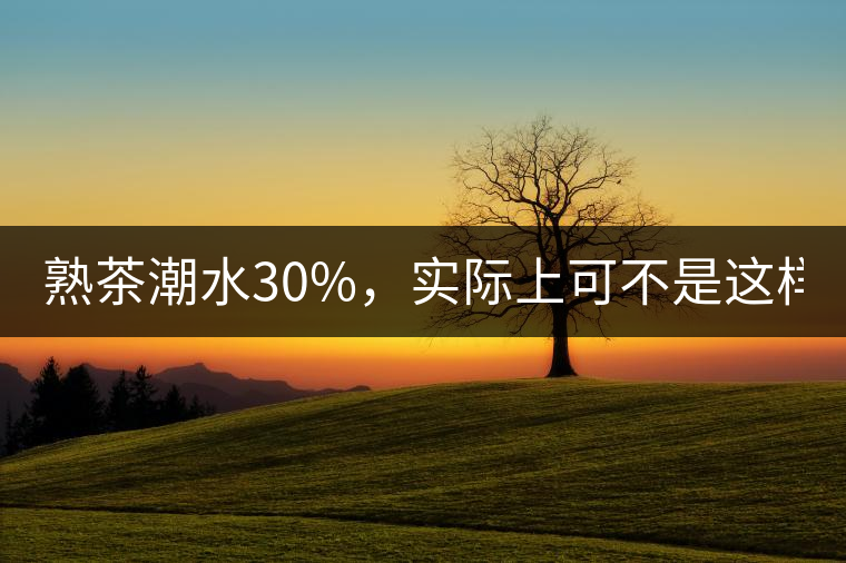 熟茶潮水30%，實際上可不是這樣！