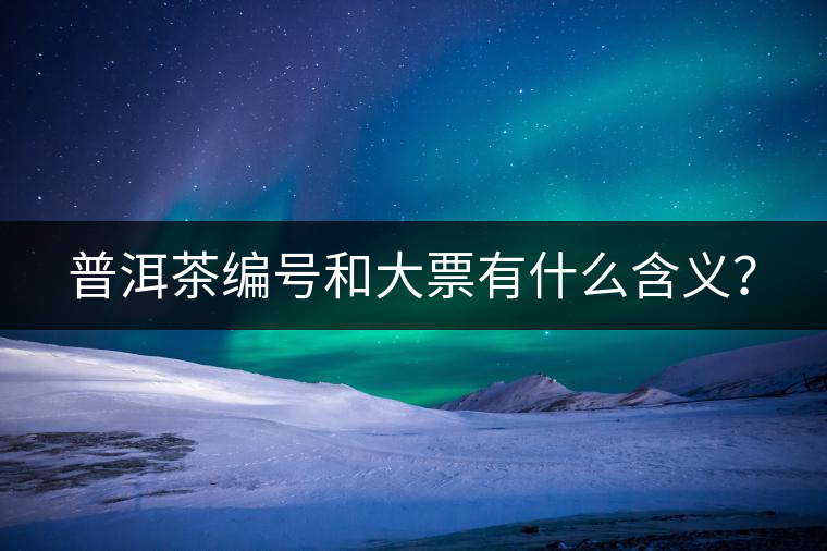 普洱茶編號和大票有什么含義？