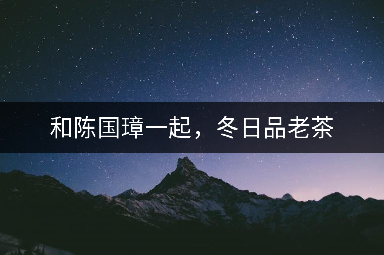 和陳國璋一起，冬日品老茶