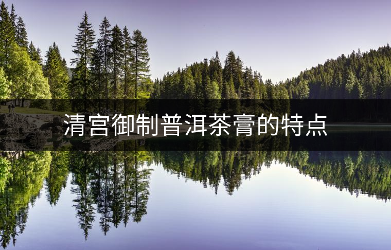 清宮御制普洱茶膏的特點