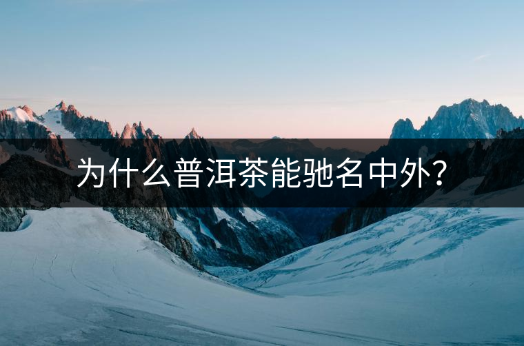 為什么普洱茶能馳名中外？