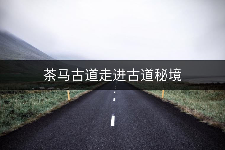 茶馬古道走進(jìn)古道秘境
