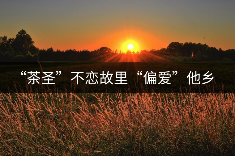“茶圣”不戀故里“偏愛”他鄉(xiāng)