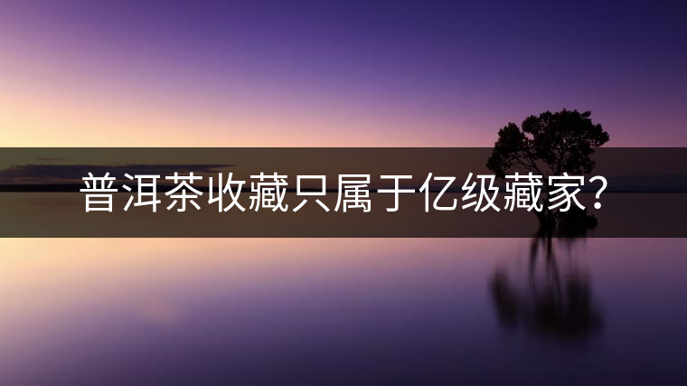 普洱茶收藏只屬于億級藏家？