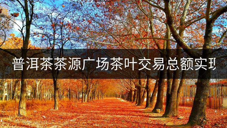 普洱茶茶源廣場茶葉交易總額實現14.8億元