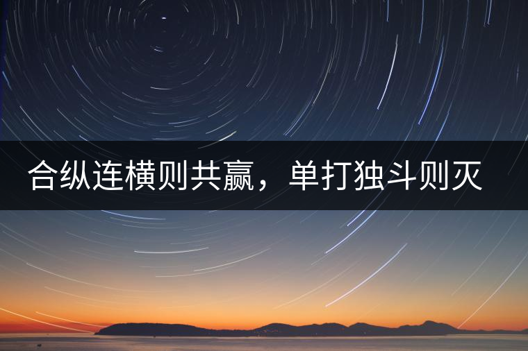 合縱連橫則共贏，單打獨斗則滅亡