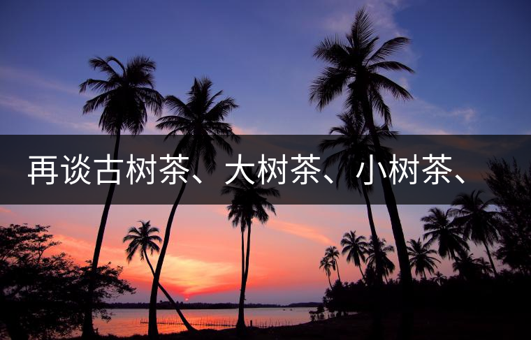 再談古樹茶、大樹茶、小樹茶、臺樹茶…