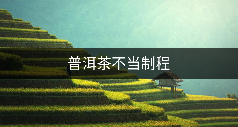 普洱茶不當(dāng)制程