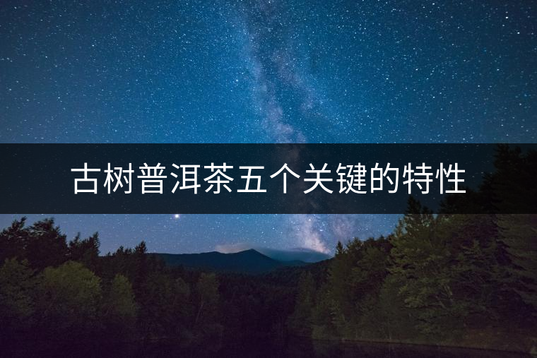 古樹普洱茶五個(gè)關(guān)鍵的特性